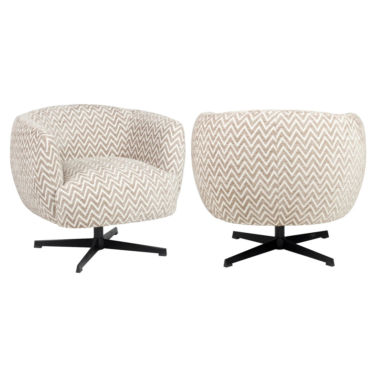 Lounge chair Estelle sand chevron swivel Richmond Interiors Lenestol