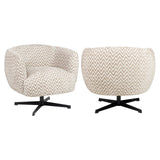 Lounge chair Estelle sand chevron swivel Richmond Interiors Lenestol