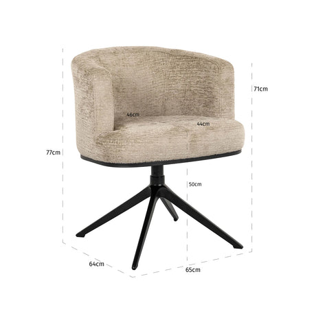 Spisestol Cheyenne desert fusion svingbar flammehemmende Richmond Interiors Spisestol
