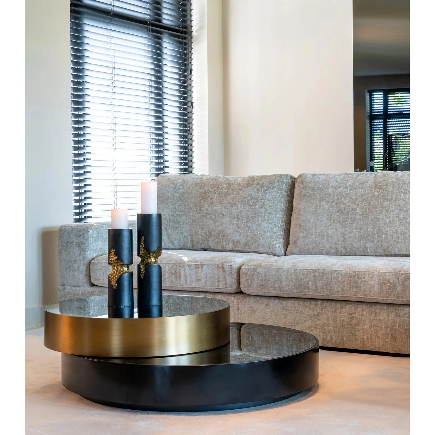 Salongbord Alexander Jones svart/gull Slice Richmond Interiors Sofabord