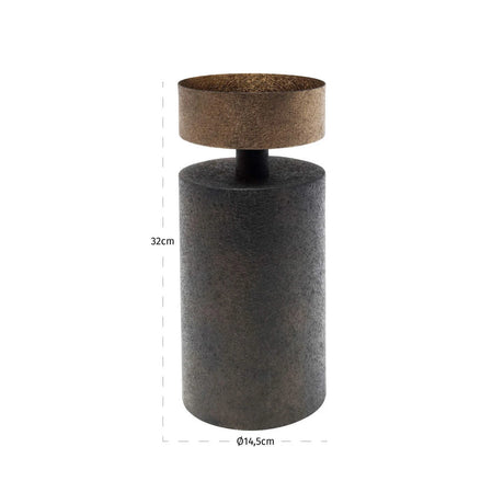 Candle holder Harlow messing antikk liten Richmond Interiors Lysestake