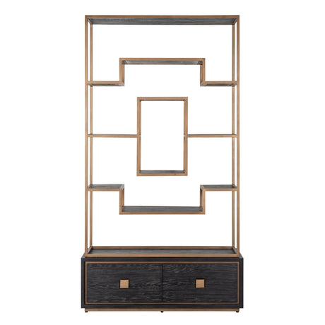 Utstillingsskap Hunter sort rustikk Richmond Interiors Vitrineskap