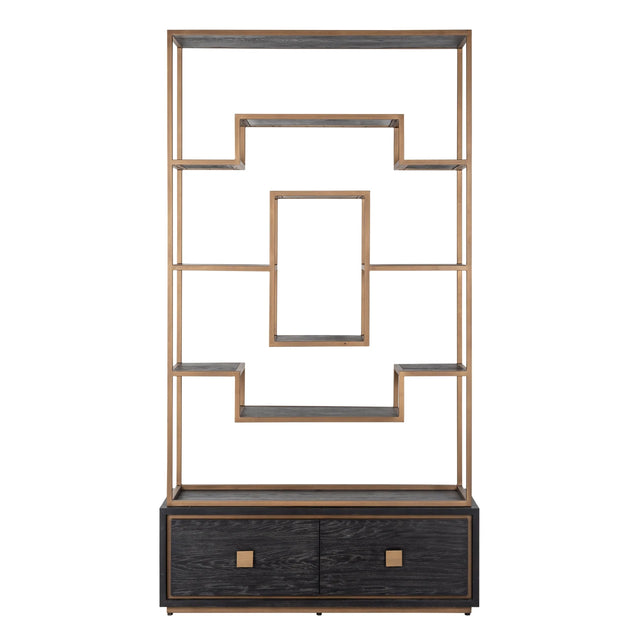 Utstillingsskap Hunter sort rustikk Richmond Interiors Vitrineskap