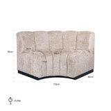 Spisebenk Hillpark nydelig beige avrundet hjørne Richmond Interiors Benk