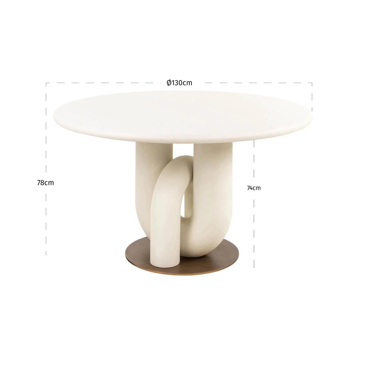 Spisebord Winslow white 135Ø Richmond Interiors Spisebord