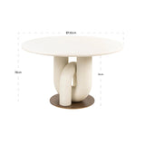 Spisebord Winslow white 135Ø Richmond Interiors Spisebord