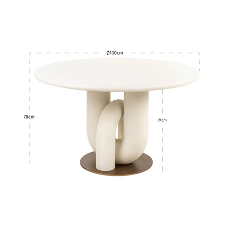 Spisebord Winslow white 135Ø Richmond Interiors Spisebord