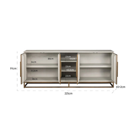 Sideboard Whitebone verona grey Richmond Interiors Skjenk
