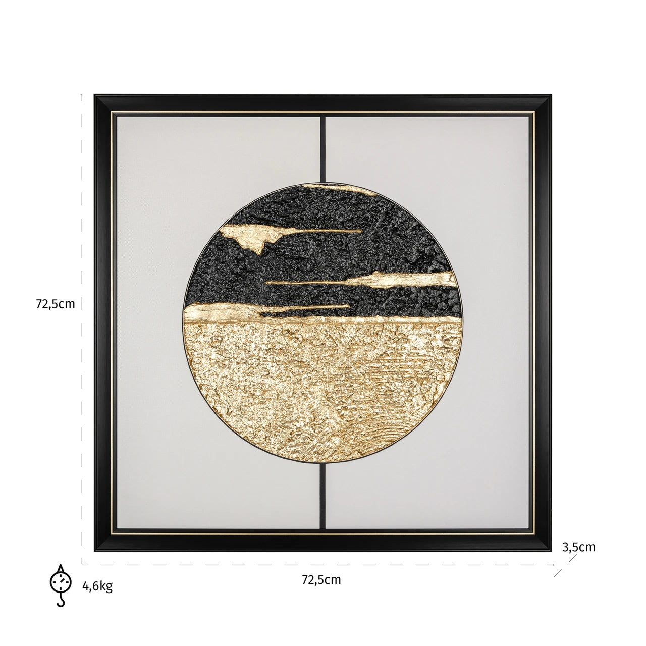 Veggkunst Moon svart/gull Richmond Interiors Bilde