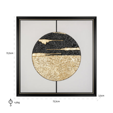 Veggkunst Moon svart/gull Richmond Interiors Bilde