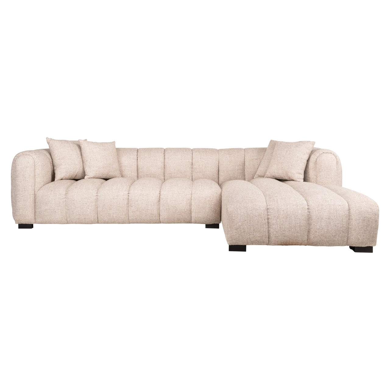 Sofa Novaro krem tweed lounge høyre brannhemmende Richmond Interiors Sofa
