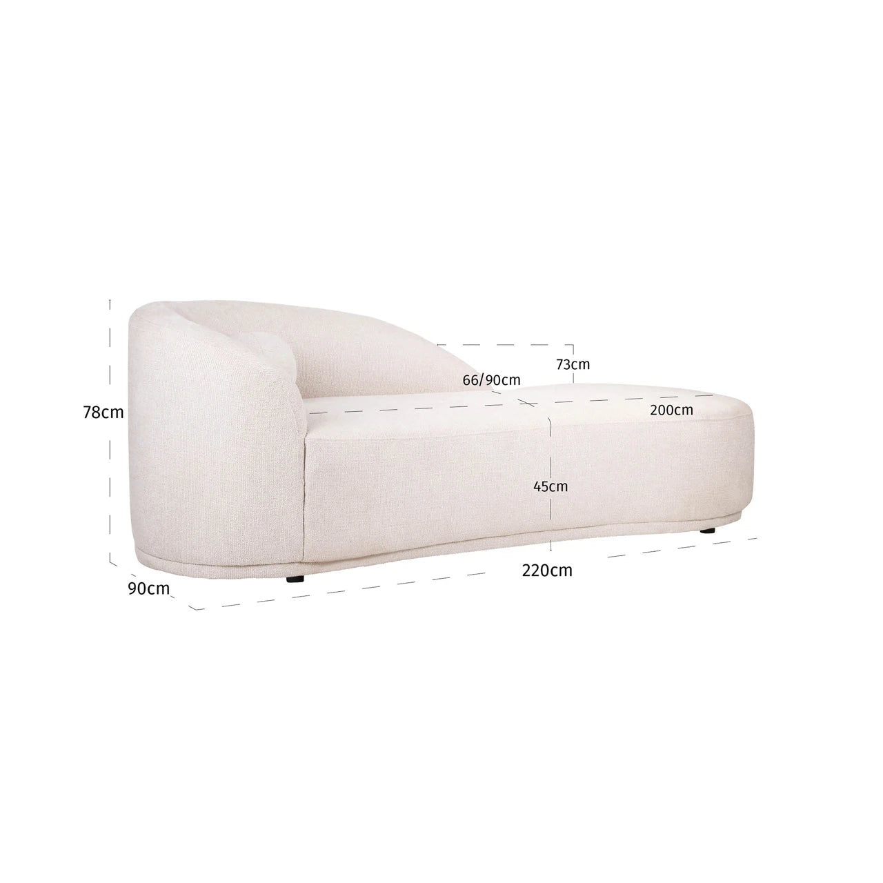 Sofa Emma krem elegant chaiselongue Richmond Interiors Sofa