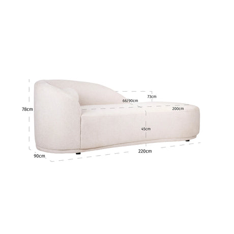 Sofa Emma krem elegant chaiselongue Richmond Interiors Sofa