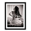 Glass picture w/frame Young woman in the bedroom 70cm x 90cm Homefactory 
