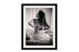 Glass picture w/frame Young woman in the bedroom 70cm x 90cm Homefactory 