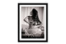 Glass picture w/frame Young woman in the bedroom 70cm x 90cm Homefactory 