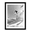 Glass picture w/frame A skier jump off a ledge 70cm x 90cm Homefactory 