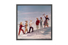 Canvas 5cm black frame Womens ski fashion 1955 120cm x 120cm Homefactory 