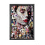 Canvas picture 5cm black frame Street Art Girl 80cm x 120cm Homefactory 