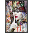 Canvas picture 5cm black frame Masquerade 80cm x 120cm Homefactory 