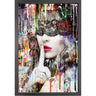 Canvas picture 5cm black frame Masquerade 80cm x 120cm Homefactory 