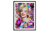 Glass picture w/frame Street art Marilyn Monroe 80cmx120cm Homefactory 