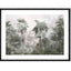 Glass picture w/frame tropical trees and leaves 80cmx120cm Homefactory 