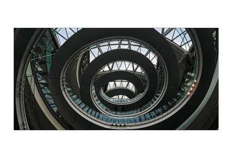 Glass picture City Hall London Spiral Staircase 90cm x180cm Homefactory 