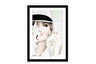 Glass picture w/frame sexy woman with cigarette 70cm x 90cm Homefactory 