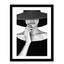 Glass picture w/frame young beautiful woman 70cm x 90cm Homefactory 