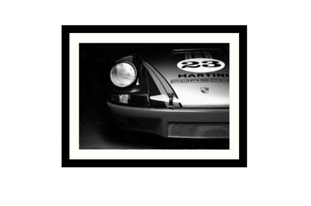 Glass picture w/frame Porsche racing 70cm x 90cm Homefactory 