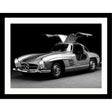 Glass picture w/frame Mercedes-Benz gullwing 70cm x 90cm Homefactory 