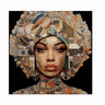 Glass picture Black Woman 120cm x 120cm Homefactory 