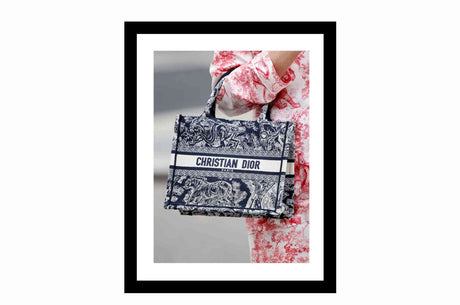 Glass picture w/frame Christian Dior bag 70cm x 90cm Homefactory 