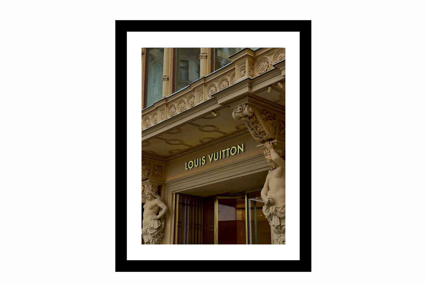 Glass picture w/frame Louis Vuitton store 70cm x 90cm Homefactory 