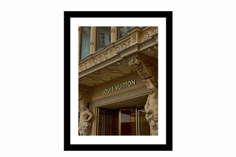 Glass picture w/frame Louis Vuitton store 70cm x 90cm Homefactory 