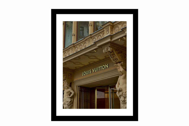 Glass picture w/frame Louis Vuitton store 70cm x 90cm Homefactory 