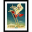 Glass picture w/frame Oslo 1952 Olympic Games 70cm x 90cm Homefactory 
