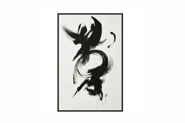 Hand painted art with frame GOTHIC GRAFFITI 1 - 80cm x 120cm Homefactory 