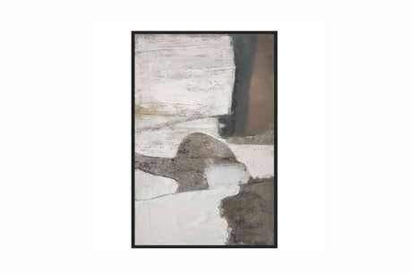 Hand painted art with frame BRUSH No.1 ARTWORK 80cm x 120cm Homefactory 