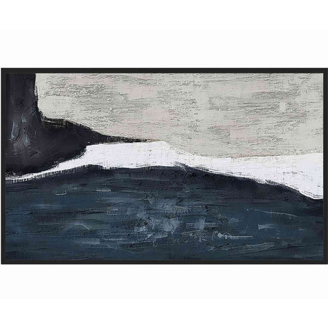 Hand painted art with frame THE COAST - 90cm x 150cm Homefactory 