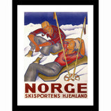 Glass picture m/ramme Skisportens hjemland 70x90