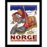 Glass picture m/ramme Skisportens hjemland 70x90