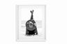 Glass Picture White smal Frame, Passepartout woman beach Homefactory 