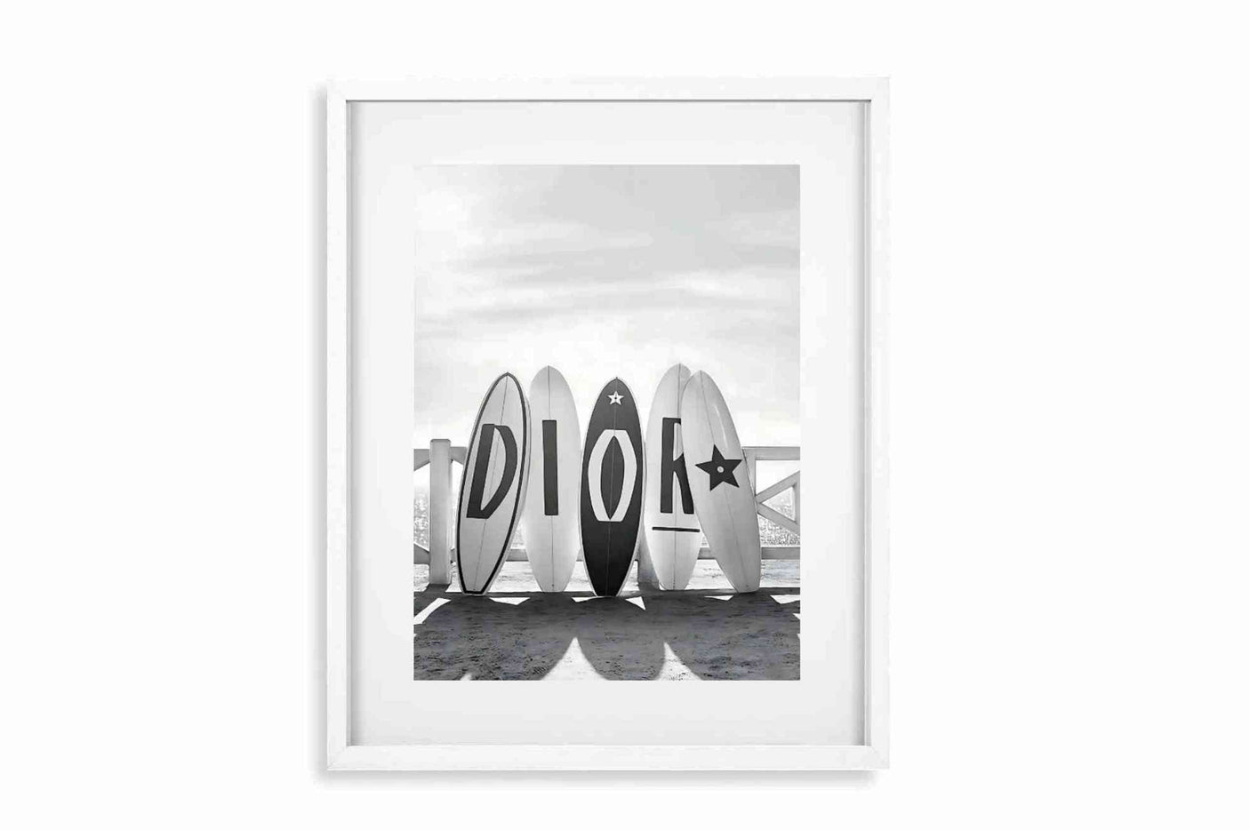 Glass Picture White smal Frame, Passepartout DIOR Homefactory 