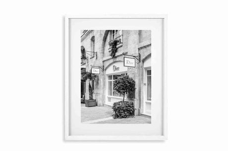 Glass Picture White smal Frame, Passepartout Dior store Homefactory 