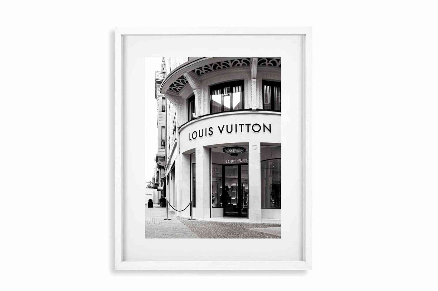 Glass Picture White smal Frame, Passepartout Louis Vuitton Homefactory 