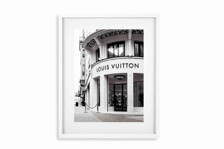 Glass Picture White smal Frame, Passepartout Louis Vuitton Homefactory 