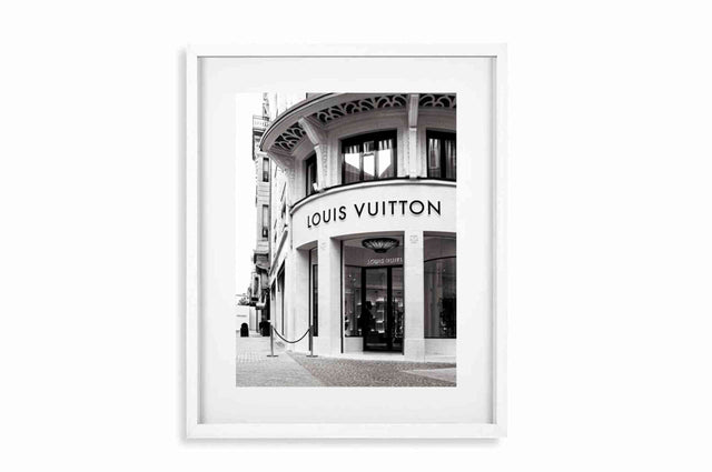 Glass Picture White smal Frame, Passepartout Louis Vuitton Homefactory 