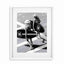 Glass Picture White smal Frame Passepartout Chanel surf girl Homefactory 